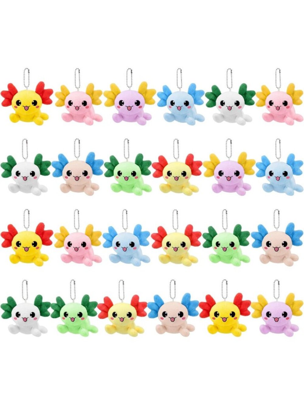 24 Pcs Mini Axolotl Plush Toys | Cute Back to School Supplies & Gifts